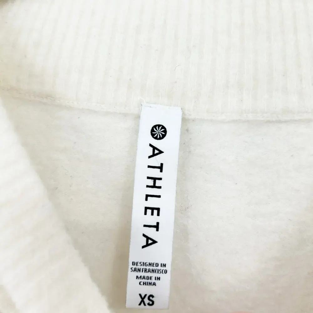 Athleta Womens Hawthorn Extra Fine Merino Wool Blend Crewneck Sweater XS‎ Dove